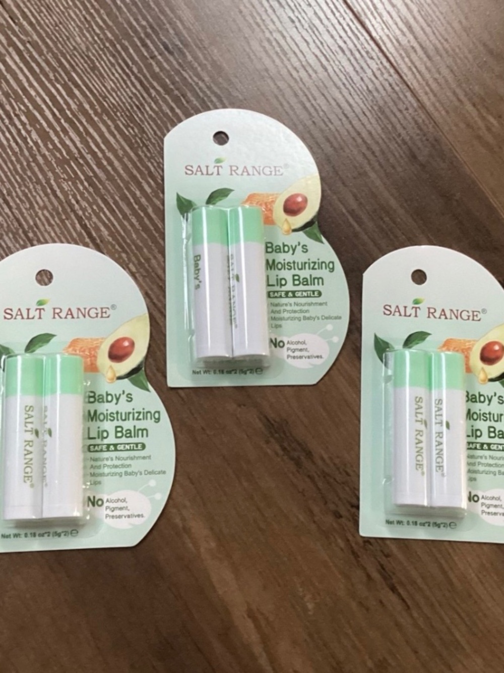 Salt Range Baby Moisturizing Lip Balm Bundle 3 packs (6 total) NEW